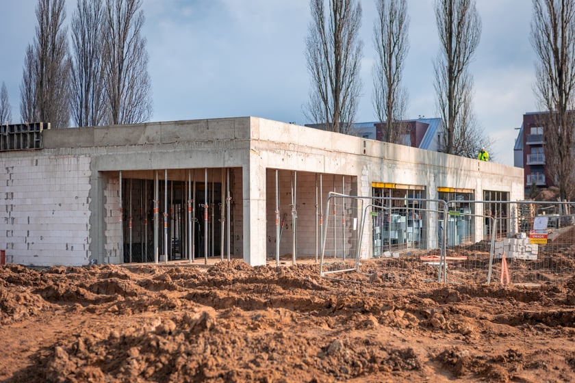 Budowa ZSP na Zwycięskiej (koniec lutego 2025 roku)