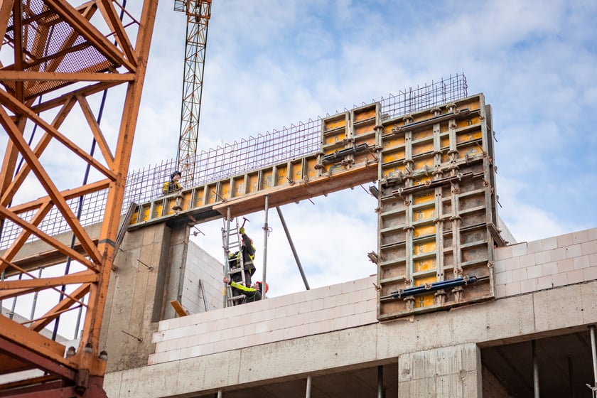Budowa ZSP na Zwycięskiej (koniec lutego 2025 roku)