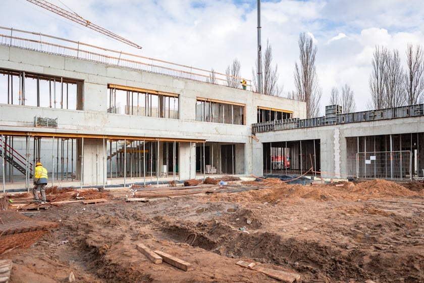 Budowa ZSP na Zwycięskiej (koniec lutego 2025 roku)