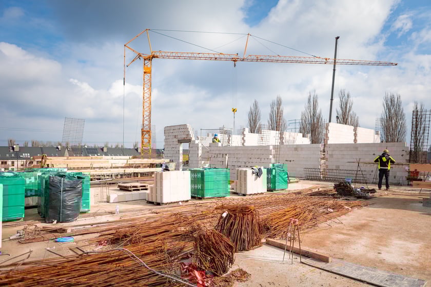 Budowa ZSP na Zwycięskiej (koniec lutego 2025 roku)