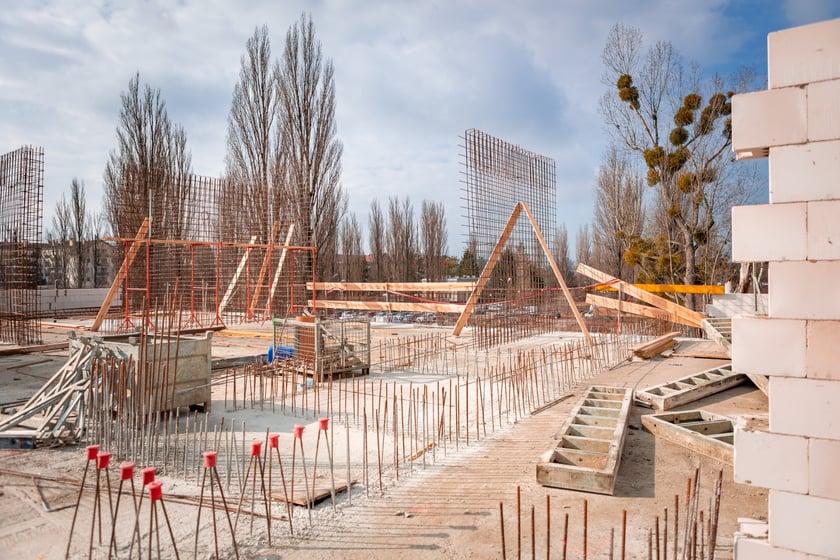 Budowa ZSP na Zwycięskiej (koniec lutego 2025 roku)