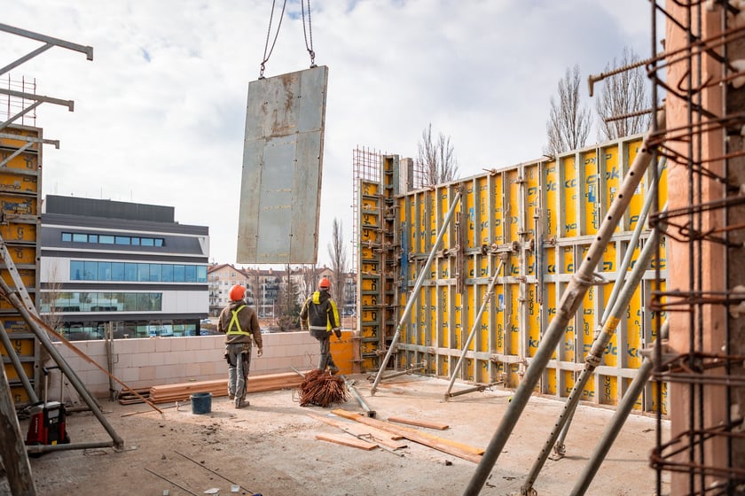 Budowa ZSP na Zwycięskiej (koniec lutego 2025 roku)