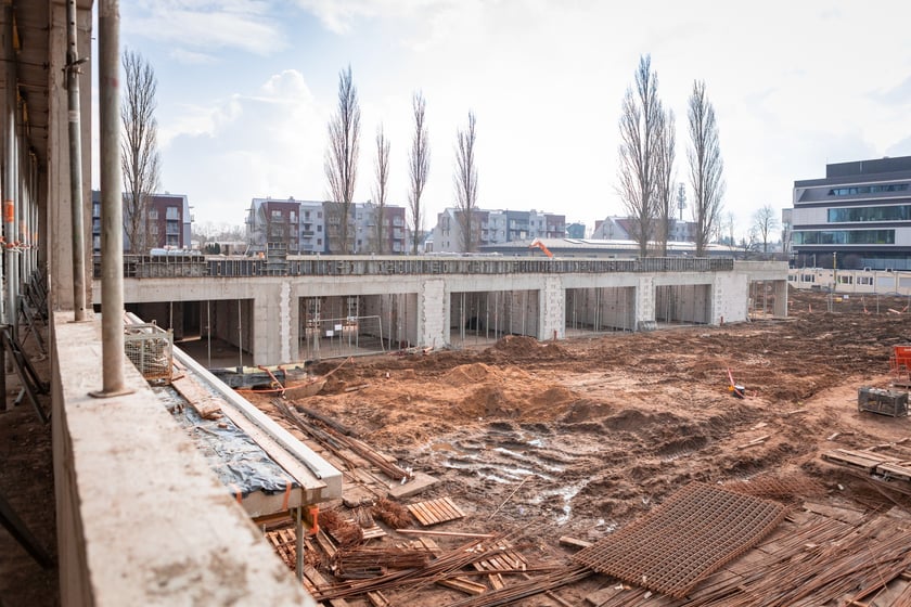 Budowa ZSP na Zwycięskiej (koniec lutego 2025 roku)