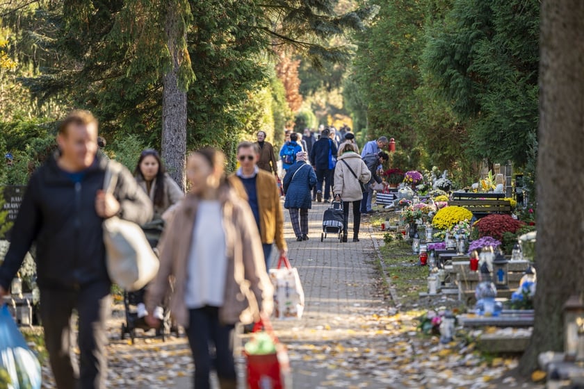 Tłumy na wrocławskich nekropoliach. Zobaczcie zdjęcia, 1 listopada 2024