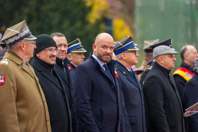 Uroczystości z okazji Narodowego Święta Niepodległości na placu Wolności we Wrocławiu - 11.11.2024