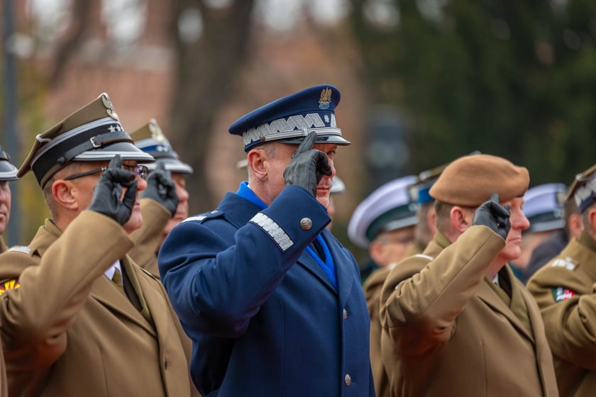 Uroczystości z okazji Narodowego Święta Niepodległości na placu Wolności we Wrocławiu - 11.11.2024