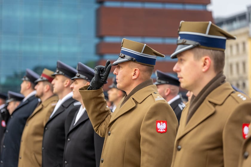 Uroczystości z okazji Narodowego Święta Niepodległości na placu Wolności we Wrocławiu - 11.11.2024