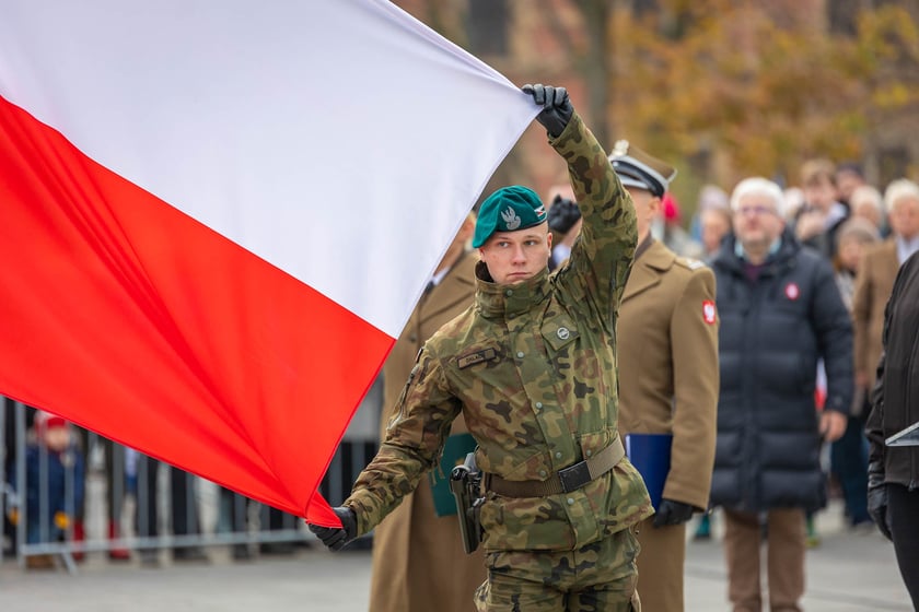Uroczystości z okazji Narodowego Święta Niepodległości na placu Wolności we Wrocławiu - 11.11.2024
