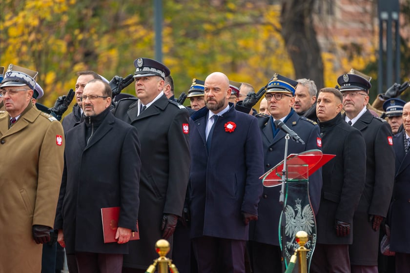 Uroczystości z okazji Narodowego Święta Niepodległości na placu Wolności we Wrocławiu - 11.11.2024