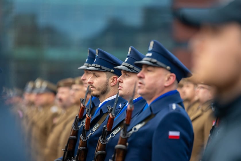 Uroczystości z okazji Narodowego Święta Niepodległości na placu Wolności we Wrocławiu - 11.11.2024