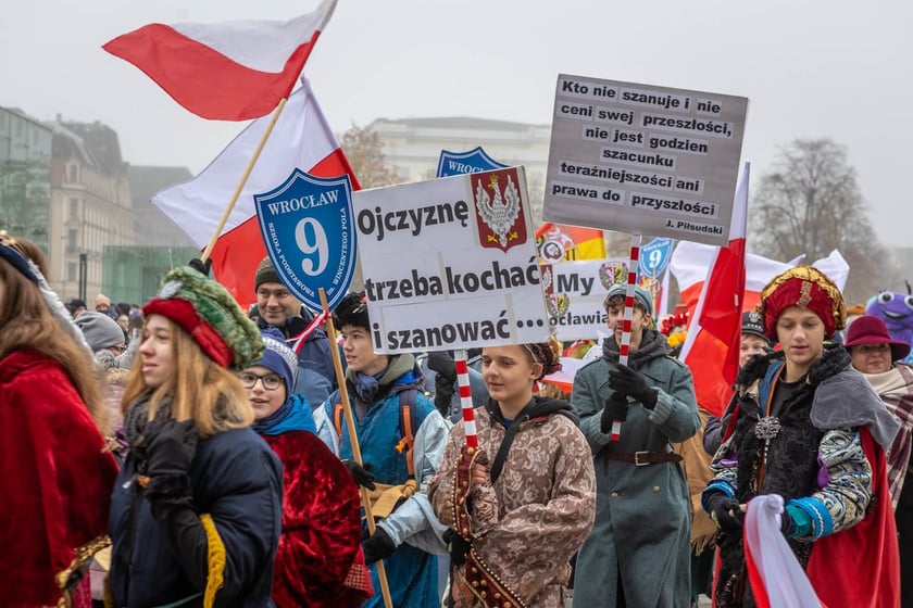 Radosna Parada Niepodległości. Wrocław, 11.11.2024