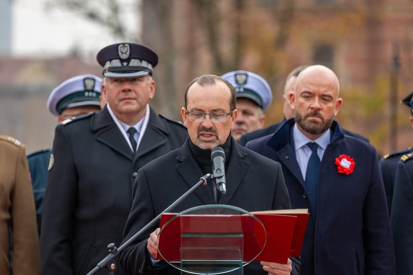 Uroczystości z okazji Narodowego Święta Niepodległości na placu Wolności we Wrocławiu - 11.11.2024