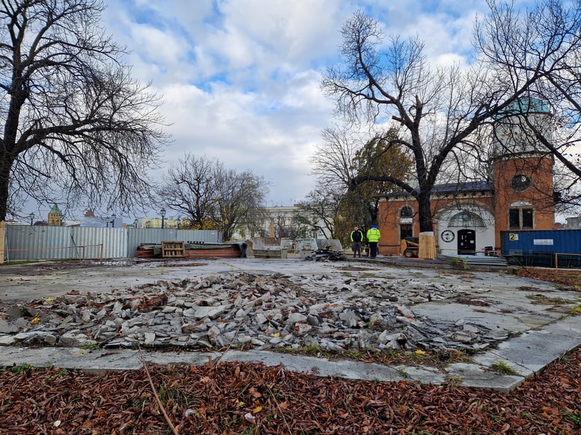 Miejsce po belwederze (wyburzonym w czasie II wojny światowej)