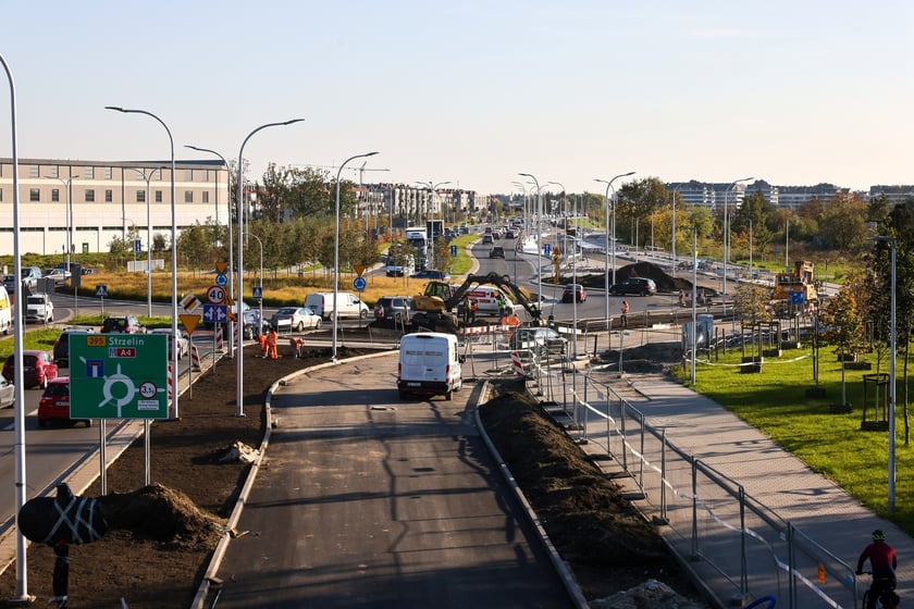 Budowa TAT na Jagodno w październiku 2024 roku