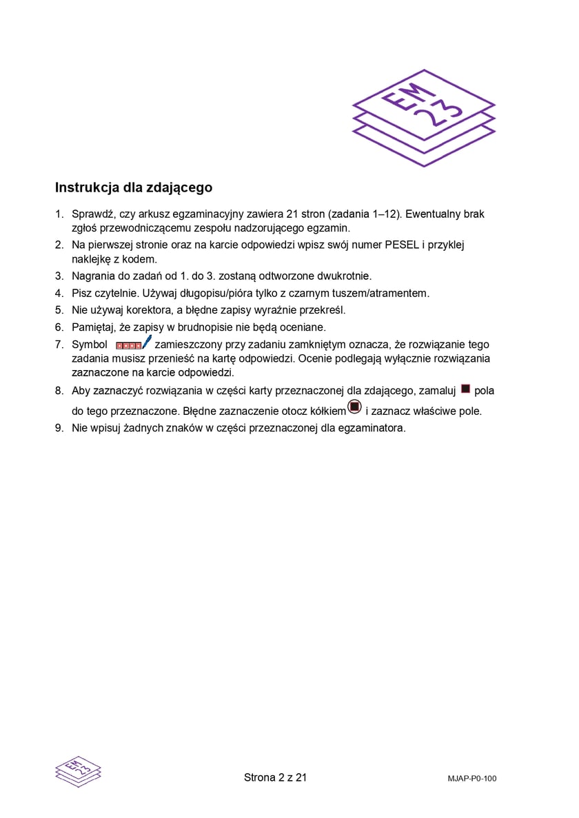 Arkusz CKE: matura próbna z języka angielskiego 2025 - 5 grudnia 2024
