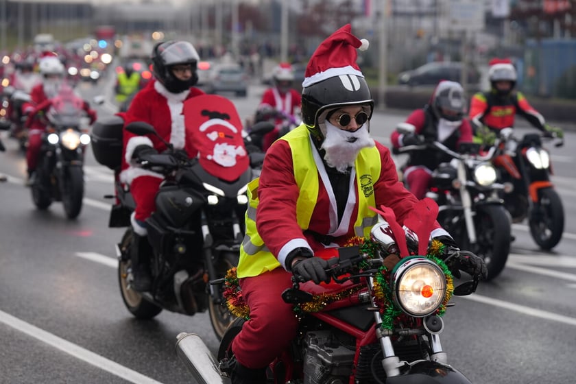 Przejazd Moto Mikołajów przez Wrocław, 07.12.2024