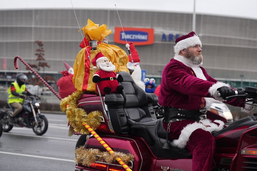 Przejazd Moto Mikołajów przez Wrocław, 07.12.2024