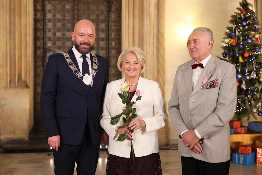 Sala Wielka Ratusza, spotkanie z parami z wieloletnim stażem, 9 grudnia 2024