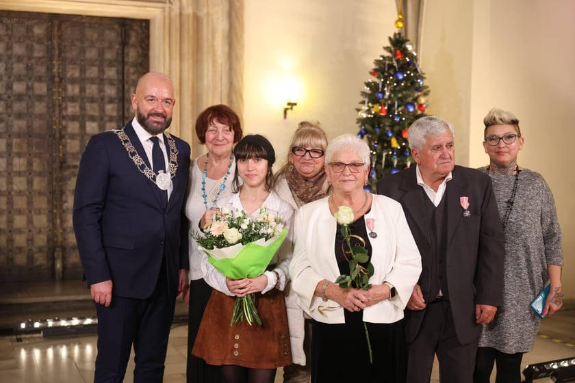 Sala Wielka Ratusza, spotkanie z parami z wieloletnim stażem, 9 grudnia 2024