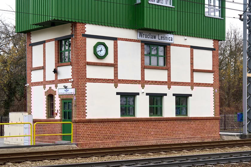 Nastawnia stacji Wrocław Leśnica (grudzień 2024)