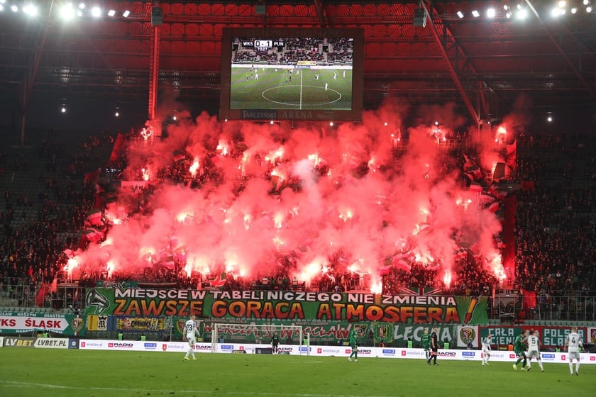 Trybuny podczas meczu Śląsk - Radomiak