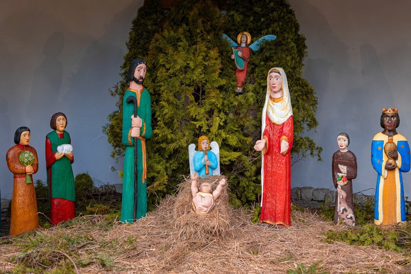 Żywa szopka przy kościele NMP Matki Pocieszenia przy ulicy Wittiga