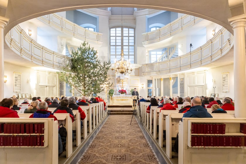 Noworoczne i opłatkowe spotkanie przewodników turystycznych w kościele Opatrzności Bożej