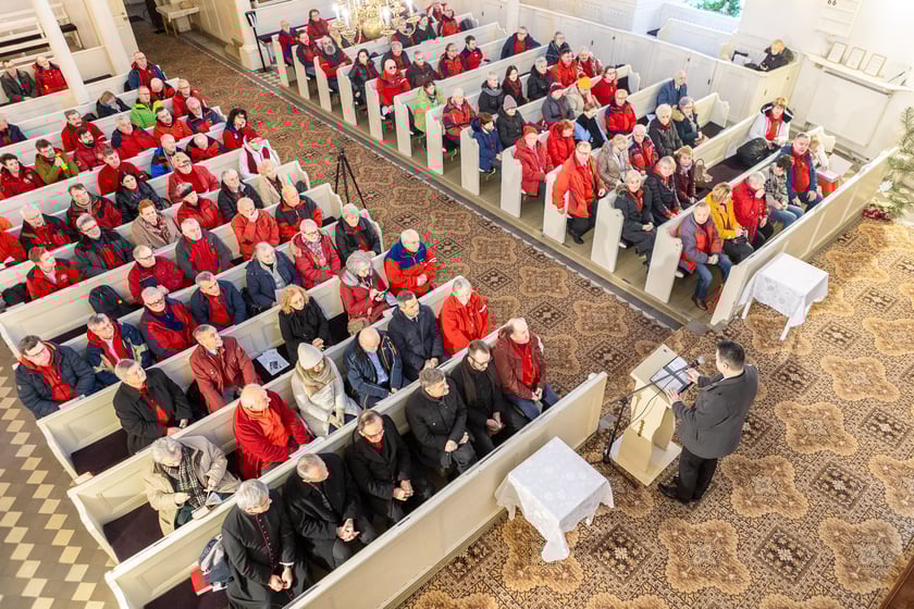 Noworoczne i opłatkowe spotkanie przewodników turystycznych w kościele Opatrzności Bożej