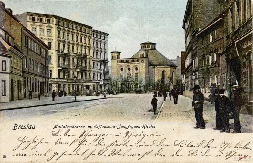 Widok na ulicę Jedności Narodowej na początku XX wieku