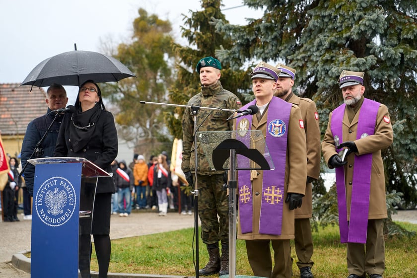 Uroczystości upamiętniające ofiary marszu śmierci. Wrocław, Leśnica, 23.01.2025