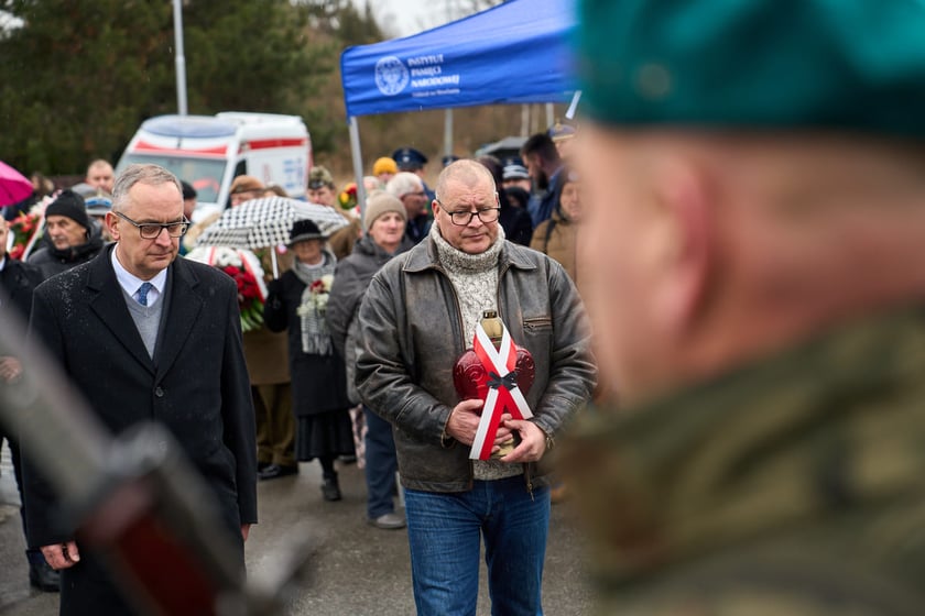 Uroczystości upamiętniające ofiary marszu śmierci. Wrocław, Leśnica, 23.01.2025