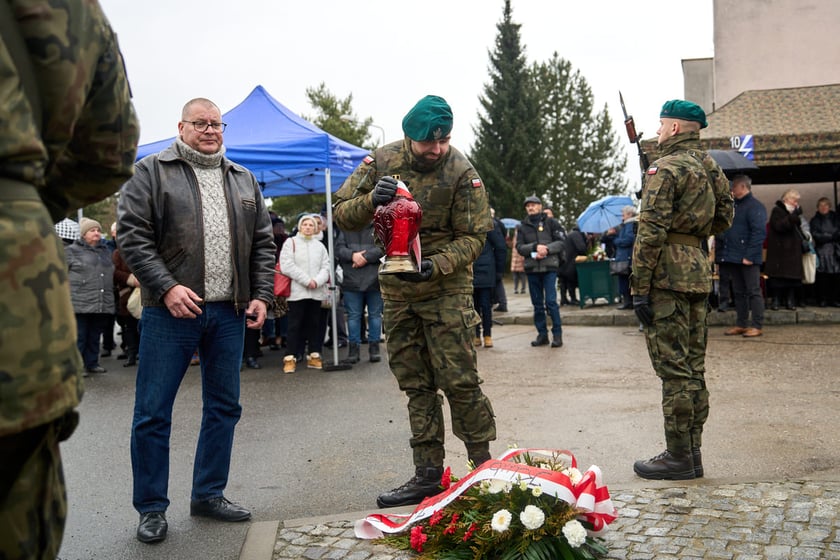 Uroczystości upamiętniające ofiary marszu śmierci. Wrocław, Leśnica, 23.01.2025