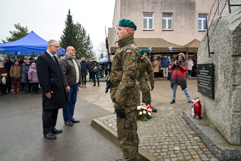 Uroczystości upamiętniające ofiary marszu śmierci. Wrocław, Leśnica, 23.01.2025