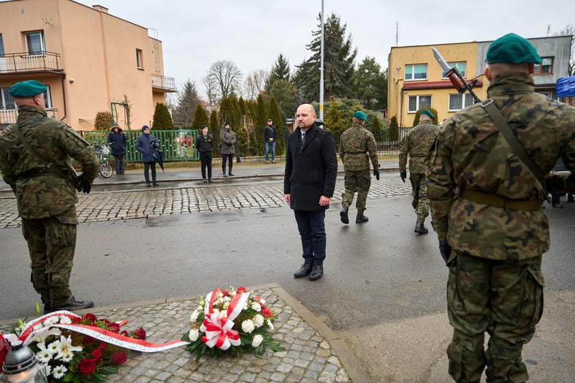 Uroczystości upamiętniające ofiary marszu śmierci. Wrocław, Leśnica, 23.01.2025