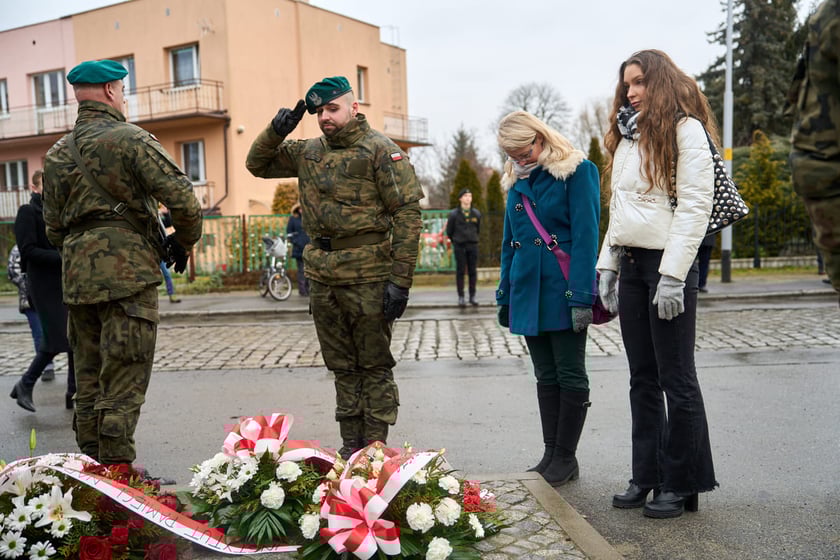 Uroczystości upamiętniające ofiary marszu śmierci. Wrocław, Leśnica, 23.01.2025