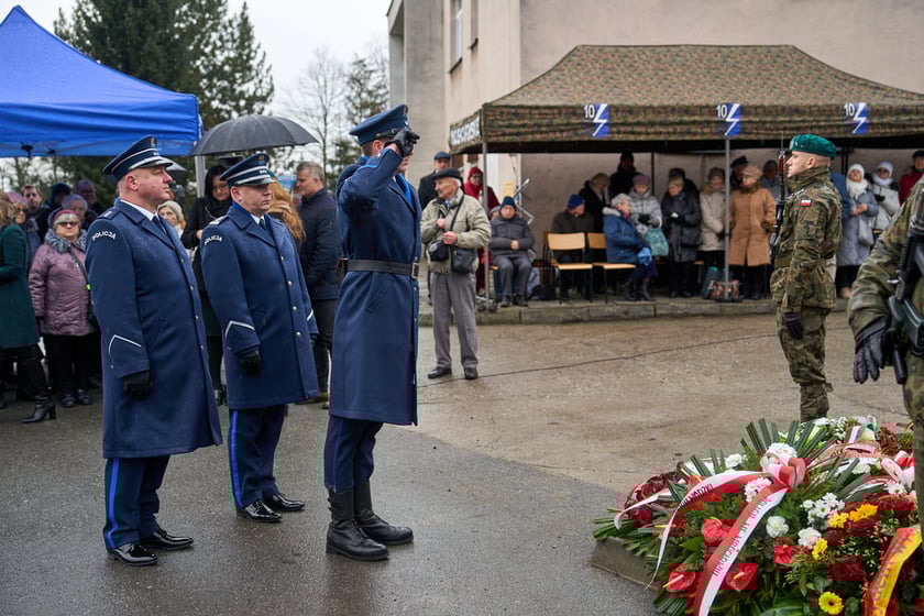Uroczystości upamiętniające ofiary marszu śmierci. Wrocław, Leśnica, 23.01.2025