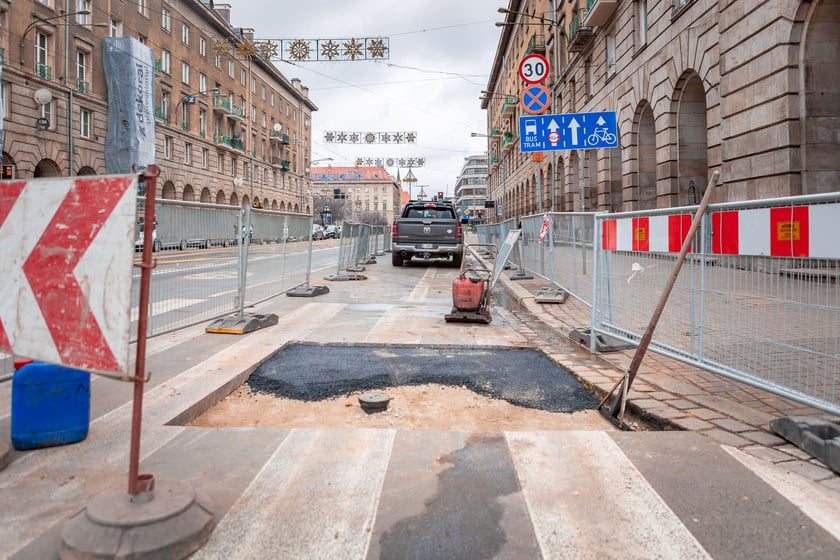 Prace MPWiK przy ul. Świdnickiej, Wrocław 01.02.2025