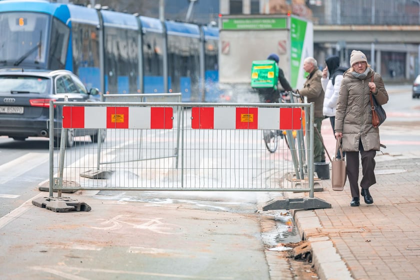 Prace MPWiK przy ul. Świdnickiej, Wrocław 01.02.2025