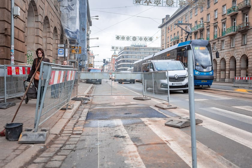 Prace MPWiK przy ul. Świdnickiej, Wrocław 01.02.2025