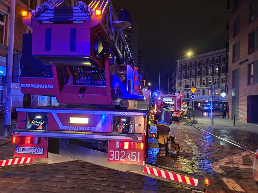 Pożar przy ul. Polaka we Wrocławiu.