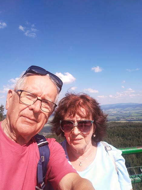 Pani Gina i pan Aleksander podczas jednej z wycieczek