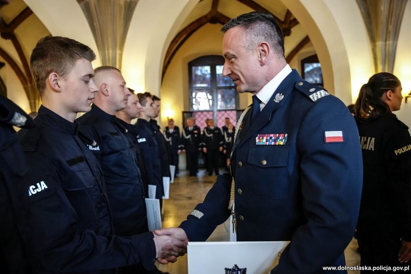 Ślubowanie policjantów w Ratuszu we Wrocławiu