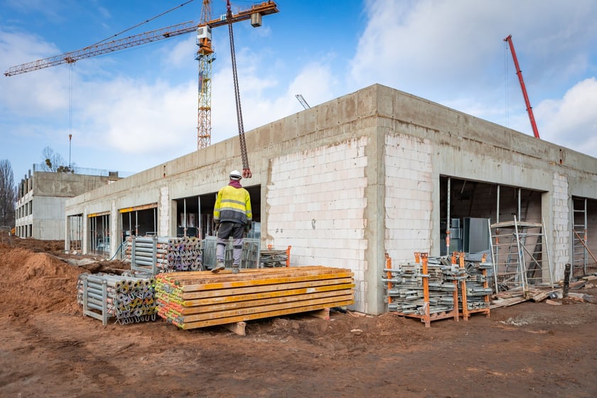 Budowa ZSP na Zwycięskiej (koniec lutego 2025 roku)