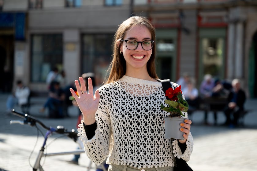 Inauguracja konkursu Ukwiecamy Wrocław w kolorach Wrocławia 2025 na rynku