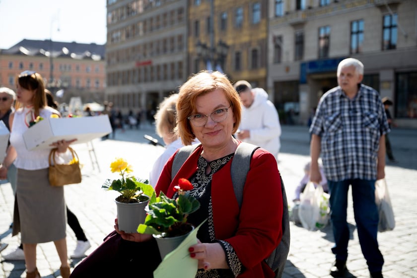 Inauguracja konkursu Ukwiecamy Wrocław w kolorach Wrocławia 2025 na rynku