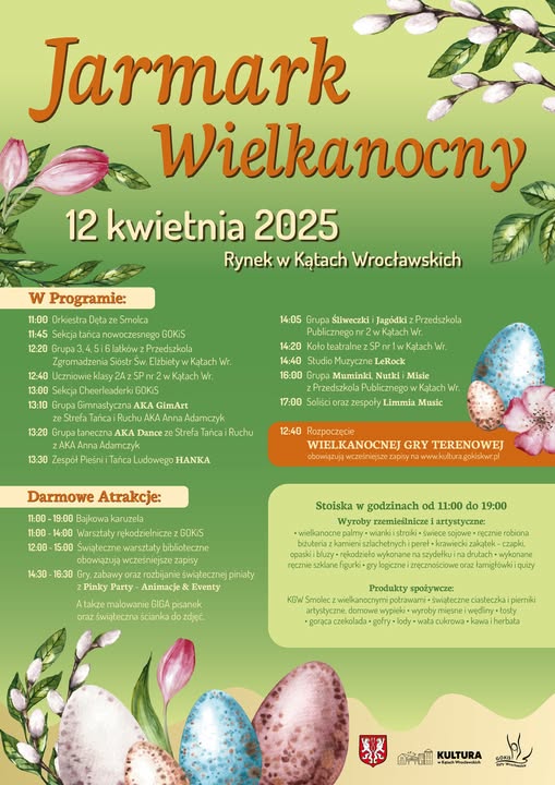 Program jarmarku wielkanocnego w Kątach Wrocławskich
