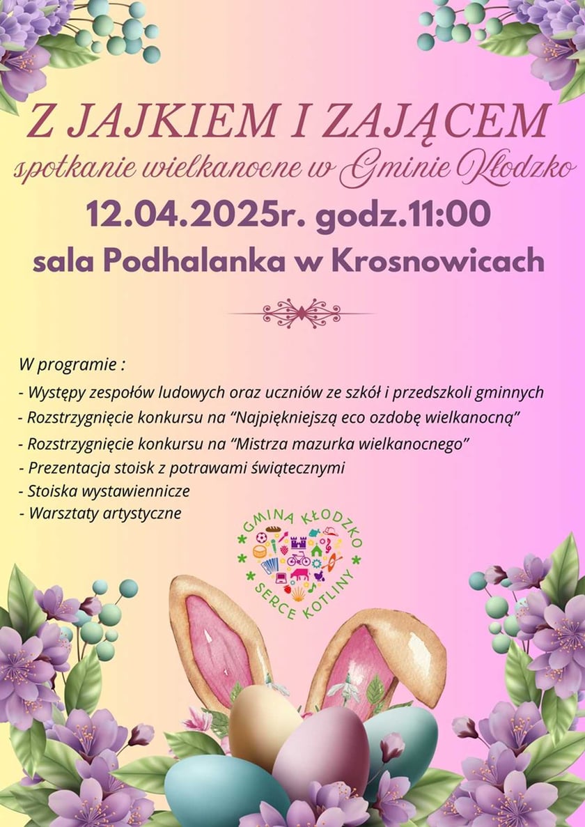 Program jarmarku wielkanocnego w Krosnowicach