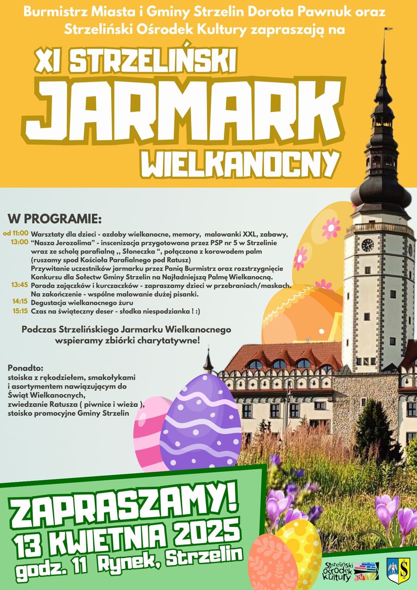 Program jarmarku wielkanocnego w Strzelinie