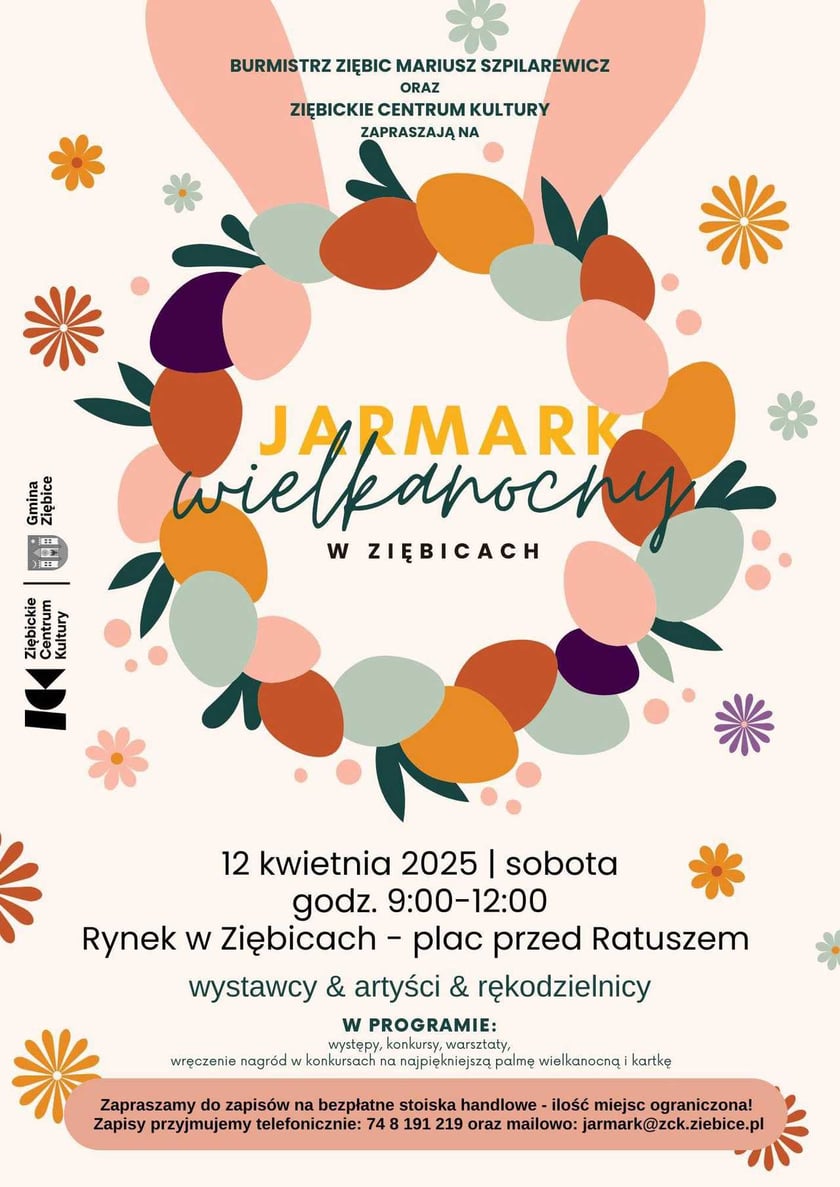 Program jarmarku wielkanocnego w Ziębicach
