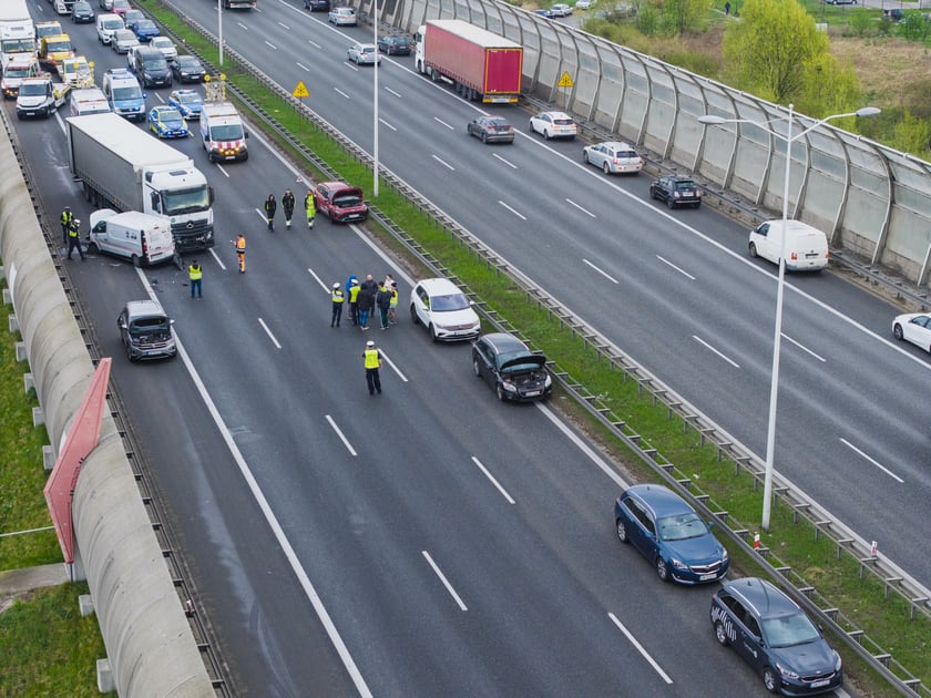 Wypadek na AOW, 14.04.2025